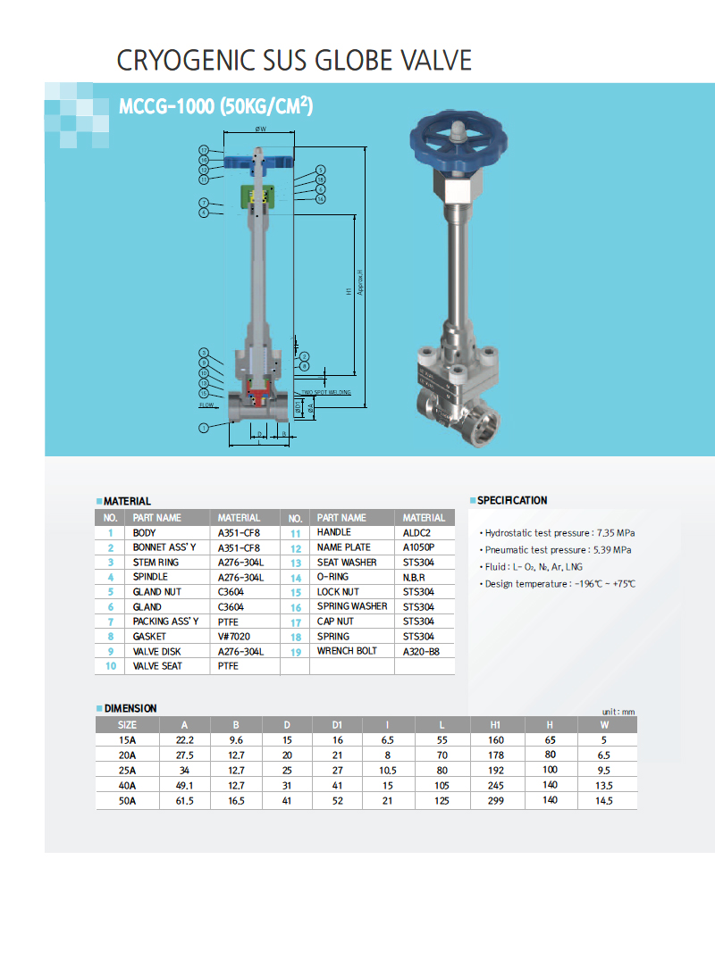 Cryogenic Sus Globe Valve