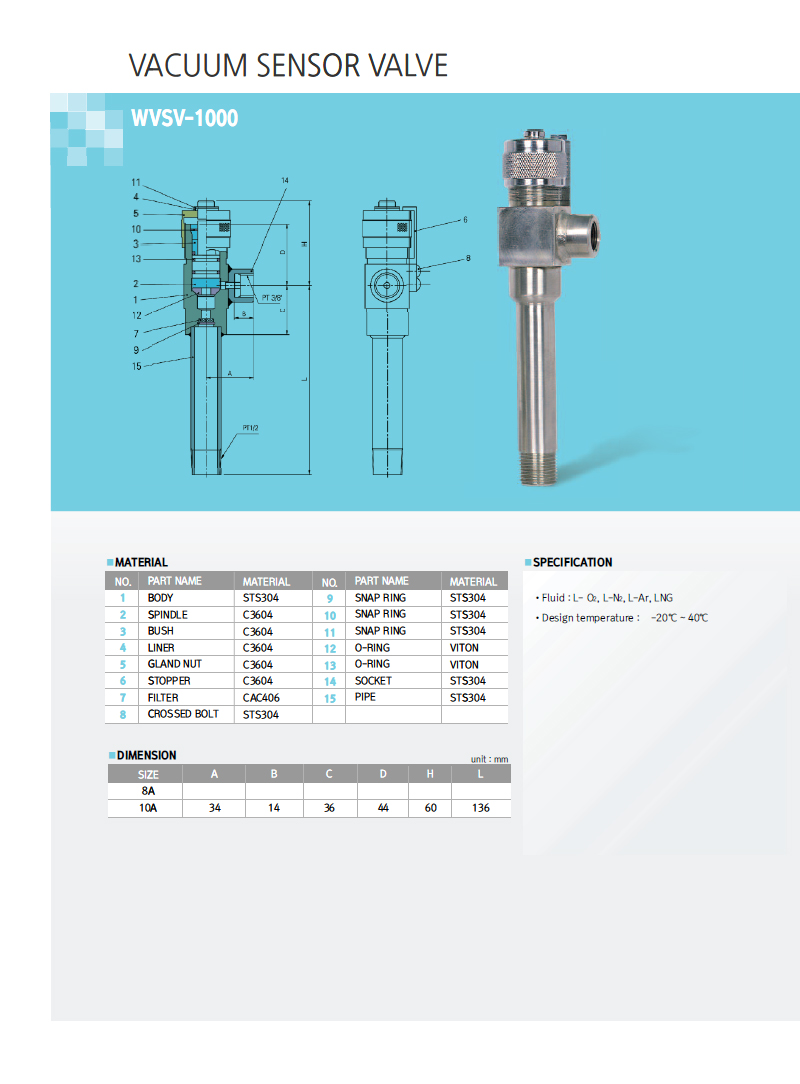 Cryogenic Safety Valve