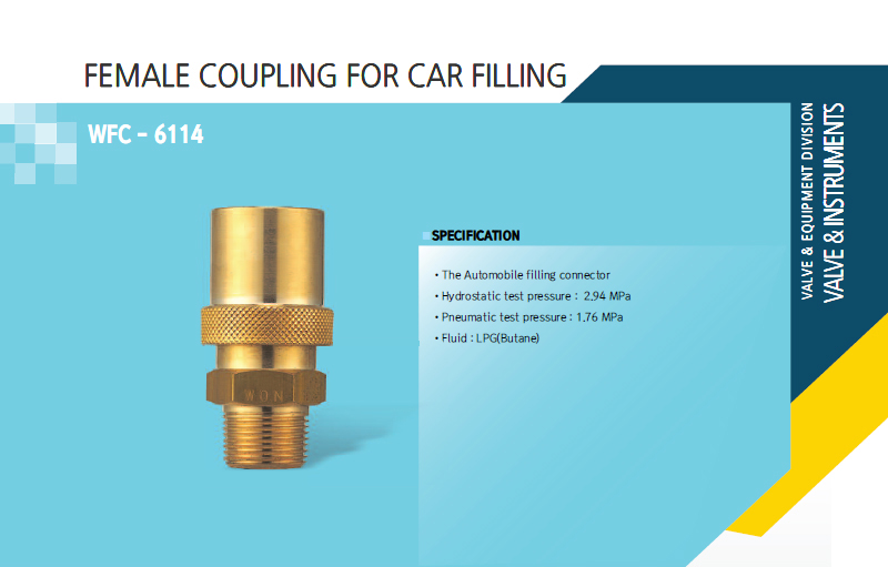 Female Coupling For Car Filling