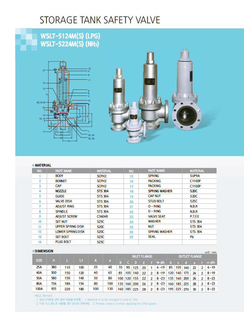 Storage Tank Safety Valve